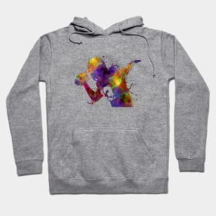 American football in watercolor Hoodie